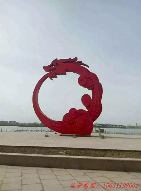 不銹鋼抽象龍雕塑，廣場(chǎng)抽象不銹鋼雕塑