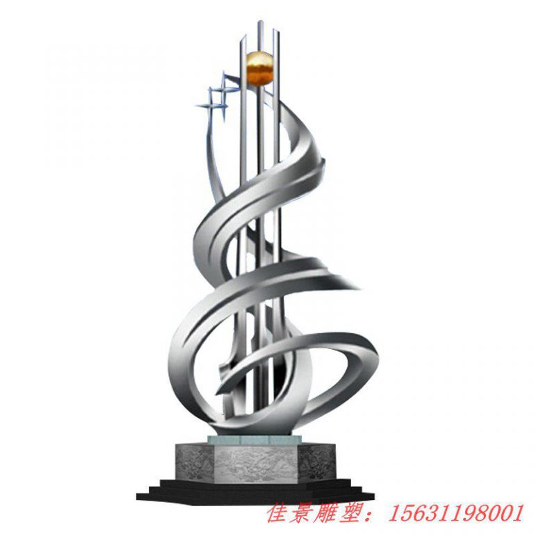 不銹鋼螺旋升華 企業(yè)景觀雕塑