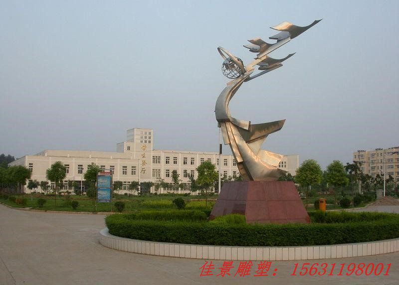 不銹鋼大雁雕塑，不銹鋼騰飛雕塑