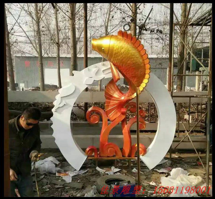 不銹鋼鯉魚 公園動(dòng)物雕塑 不銹鋼鯉魚 公園動(dòng)物雕塑