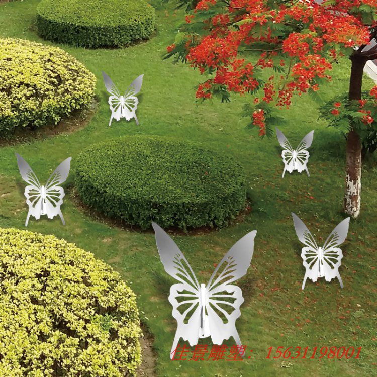鏤空蝴蝶不銹鋼雕塑公園景觀動物擺件 (8) 鏤空蝴蝶不銹鋼雕塑公園景觀動物擺件 (8)