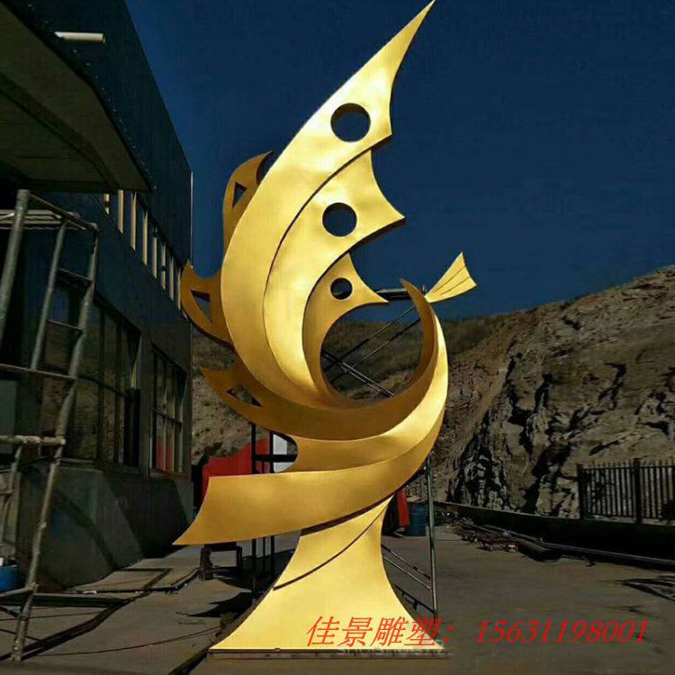 廣場抽象飛翔鳳凰雕塑不銹鋼鳳凰雕塑 (2)