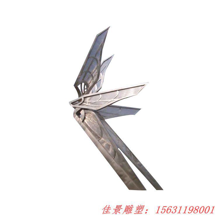 不銹鋼飛行蜻蜓 廣場景觀雕塑 不銹鋼飛行蜻蜓 廣場景觀雕塑