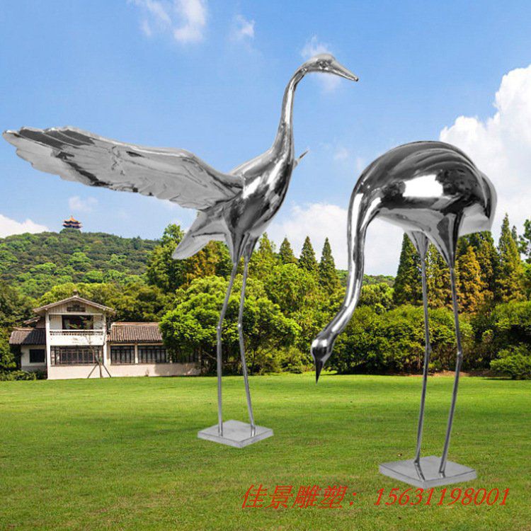 不銹鋼仙鶴雕塑 公園草坪裝飾雕塑 不銹鋼仙鶴雕塑 公園草坪裝飾雕塑