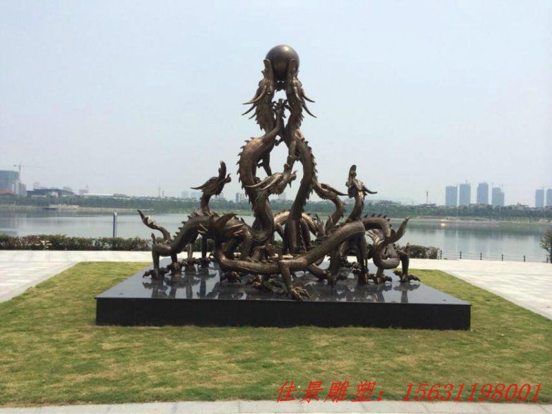 九龍不銹鋼雕塑，廣場龍不銹鋼雕塑
