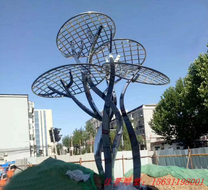 不銹鋼鏤空樹雕塑，廣場(chǎng)景觀擺件