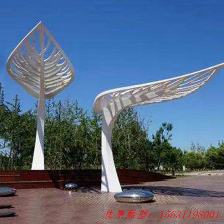 不銹鋼抽象樹葉 廣場(chǎng)景觀雕塑 不銹鋼抽象樹葉 廣場(chǎng)景觀雕塑
