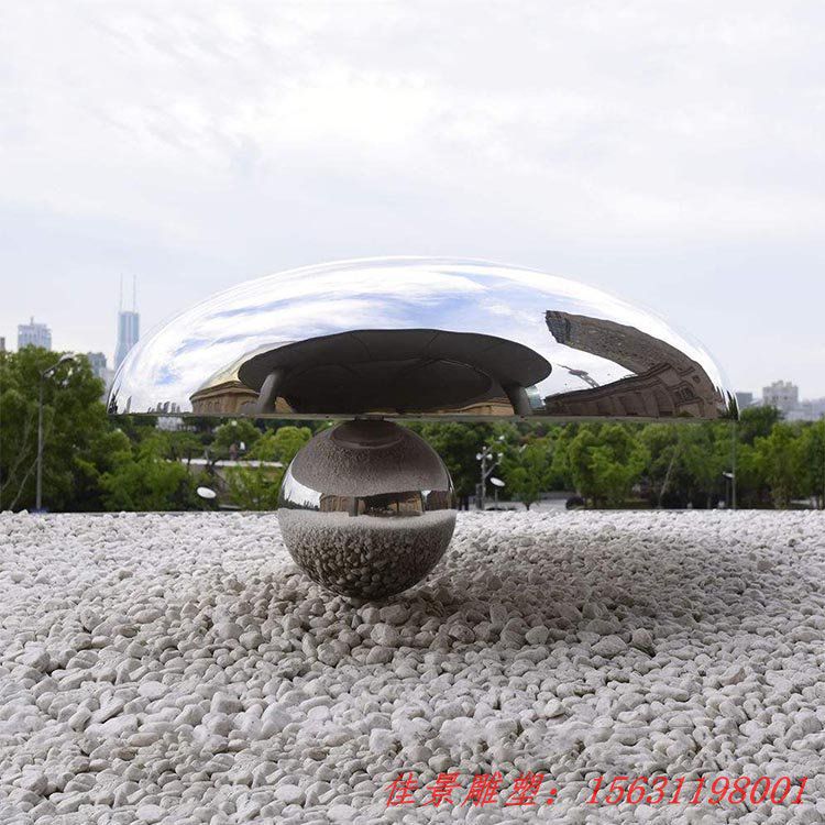 創(chuàng)意蘑菇雕塑，不銹鋼雕塑