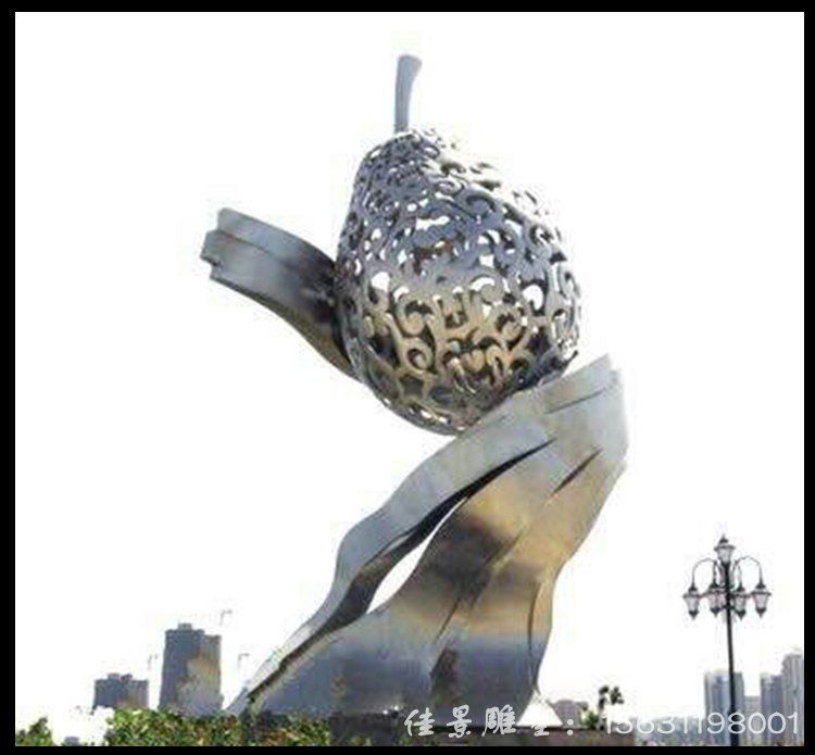 不銹鋼抽象雕塑 廣場(chǎng)景觀雕塑 (2)