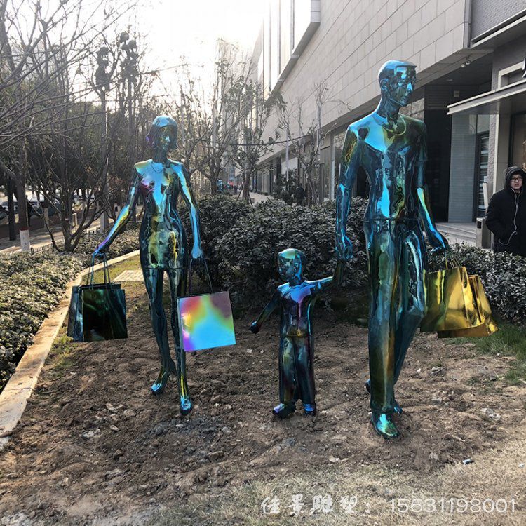 廠家加工定制戶外廣場不銹鋼景觀雕塑 公園運動標志抽象人物擺件20160