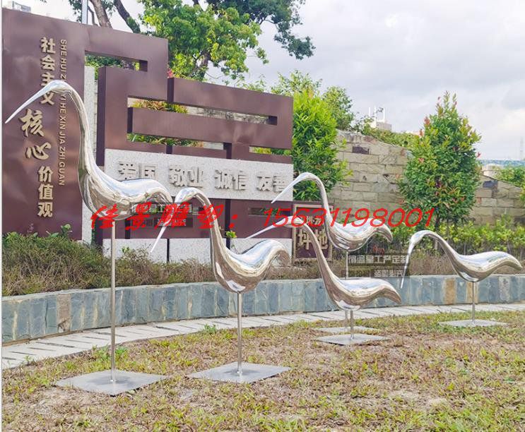 不銹鋼鏡面火烈鳥雕塑公園裝飾動物不銹鋼擺件 不銹鋼鏡面火烈鳥雕塑公園裝飾動物不銹鋼擺件