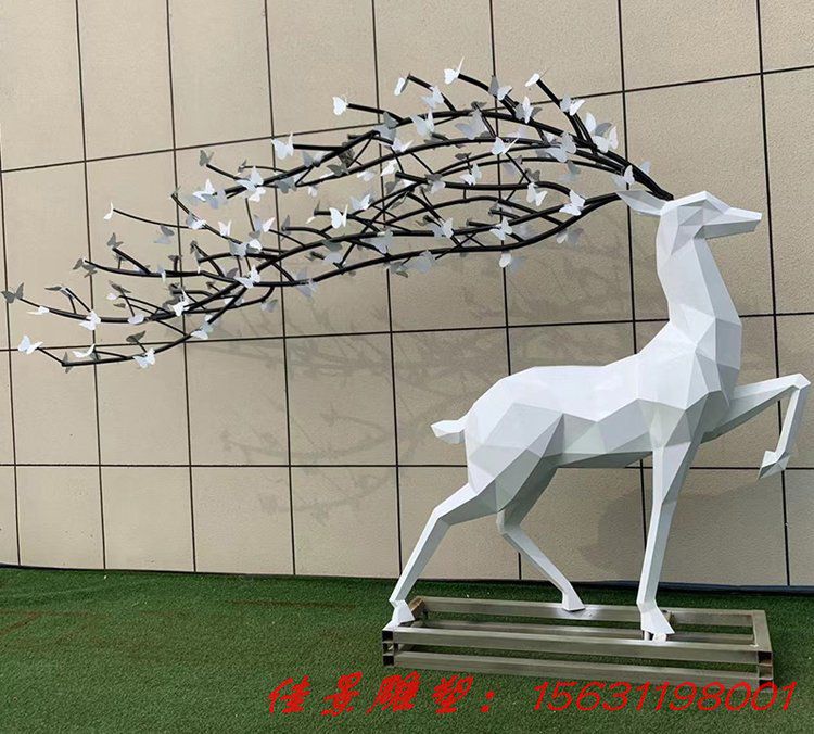 戶外大型不銹鋼鹿雕塑城市廣場景觀動物雕塑 (3) 戶外大型不銹鋼鹿雕塑城市廣場景觀動物雕塑 (3)