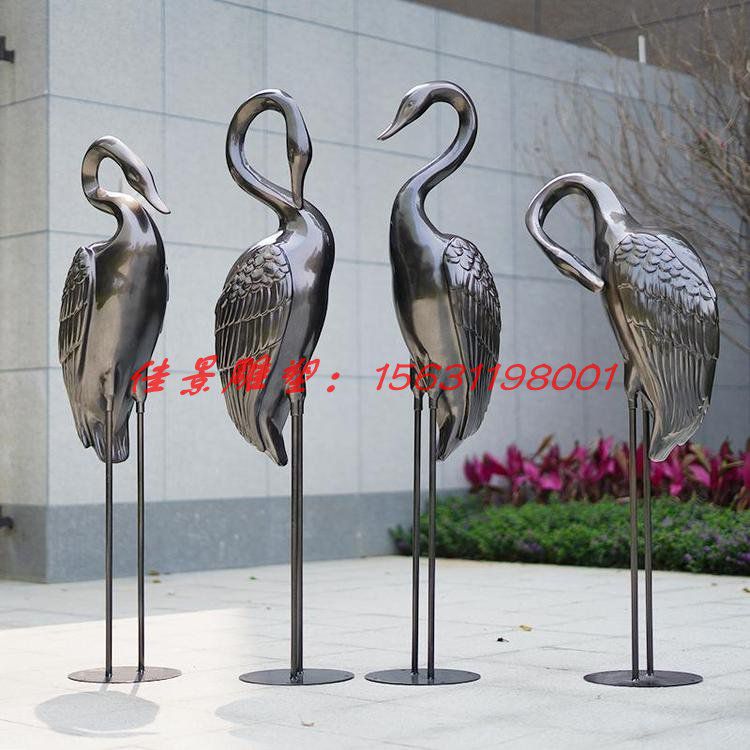 不銹鋼仙鶴雕塑 售樓處商場金屬擺件 抽象鏡面小品 (4) 不銹鋼仙鶴雕塑 售樓處商場金屬擺件 抽象鏡面小品 (4)
