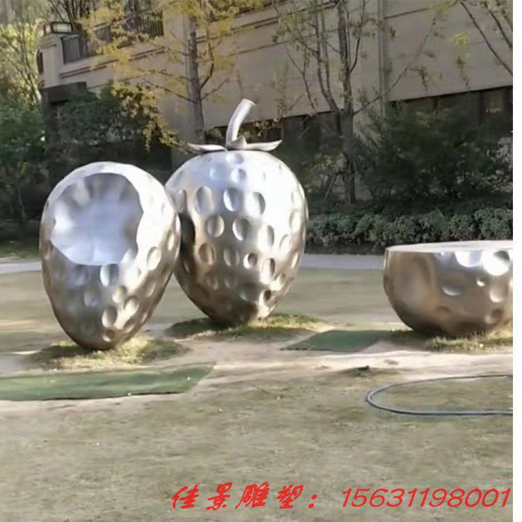 公園不銹鋼草莓雕塑定制 園林景觀雕塑 造型藝術(shù) 來圖定制 (4) 公園不銹鋼草莓雕塑定制 園林景觀雕塑 造型藝術(shù) 來圖定制 (4)