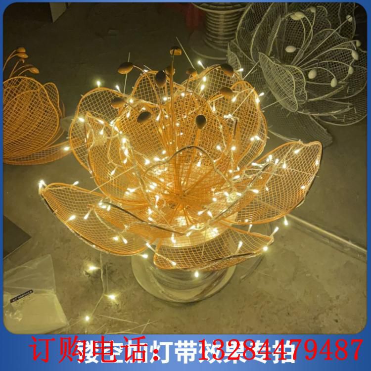 戶外不銹鋼鏤空花朵雕塑鐵藝仿真植物大型擺件園林售樓處草坪裝飾 (3)