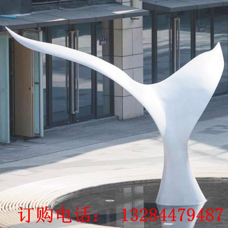 不銹鋼鯨魚鏡面拉絲鏤空雕塑廣場景觀裝飾擺件 (2)