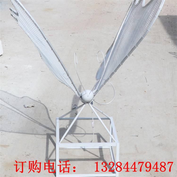 不銹鋼鏡面蝴蝶雕塑 鏤空發(fā)光蝴蝶昆蟲(chóng)公園草坪擺件 (4)