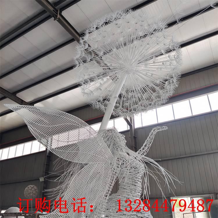 不銹鋼鏤空人物發(fā)光雕塑 鐵藝編織舞蹈家婚慶商場園林景觀擺件 (5)