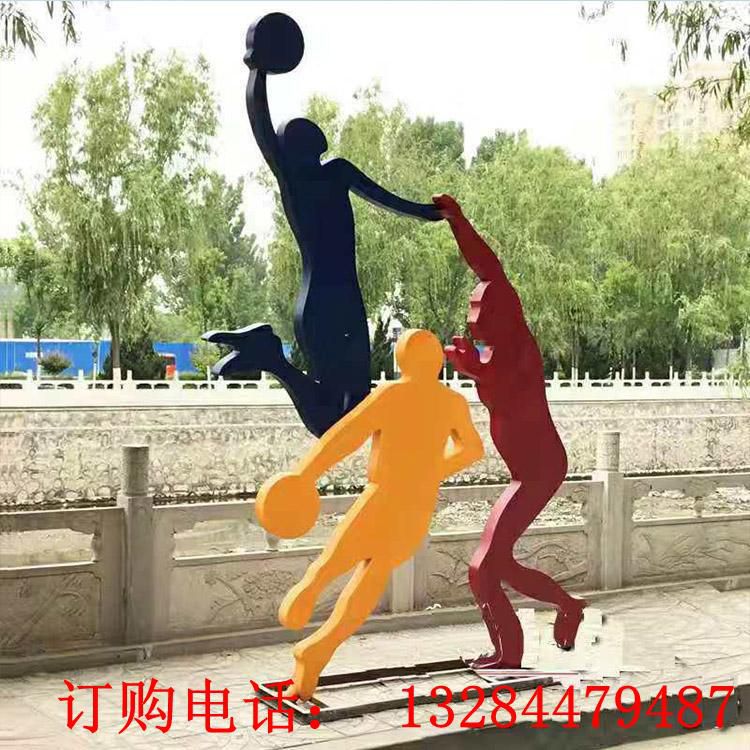 不銹鋼人物雕塑 運動主題素材室外擺件 來圖可定制 (5)