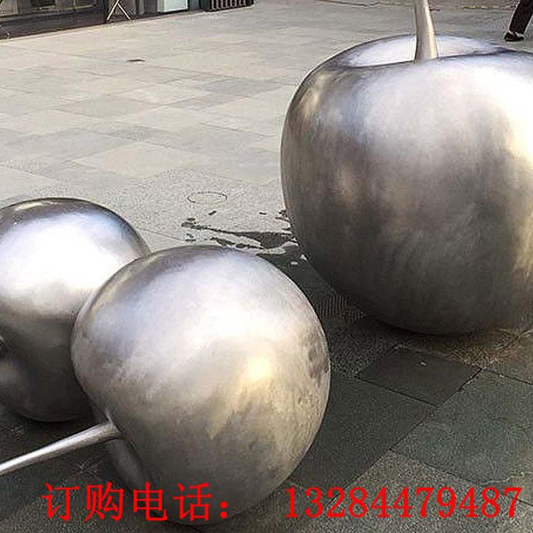 不銹鋼水果雕塑鏡面仿真櫻桃創(chuàng)意景觀裝飾擺件 (4)