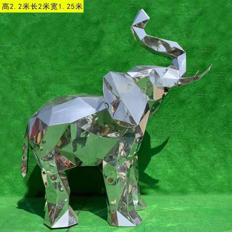 不銹鋼幾何大象雕塑的設(shè)計理念是怎樣的