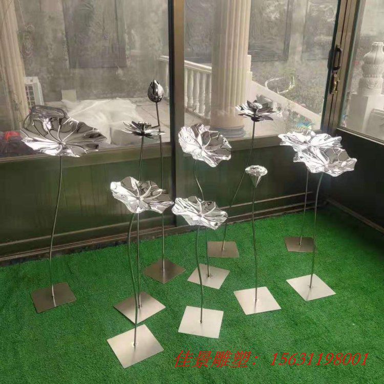 不銹鋼荷花藝術(shù)擺件