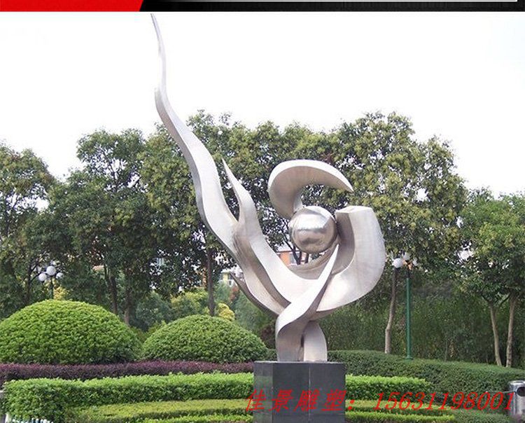 不銹鋼大型抽象鴿子雕塑