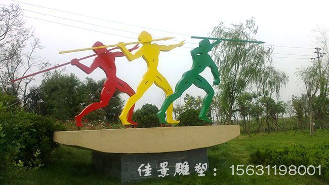 不銹鋼抽象扔標(biāo)槍人物