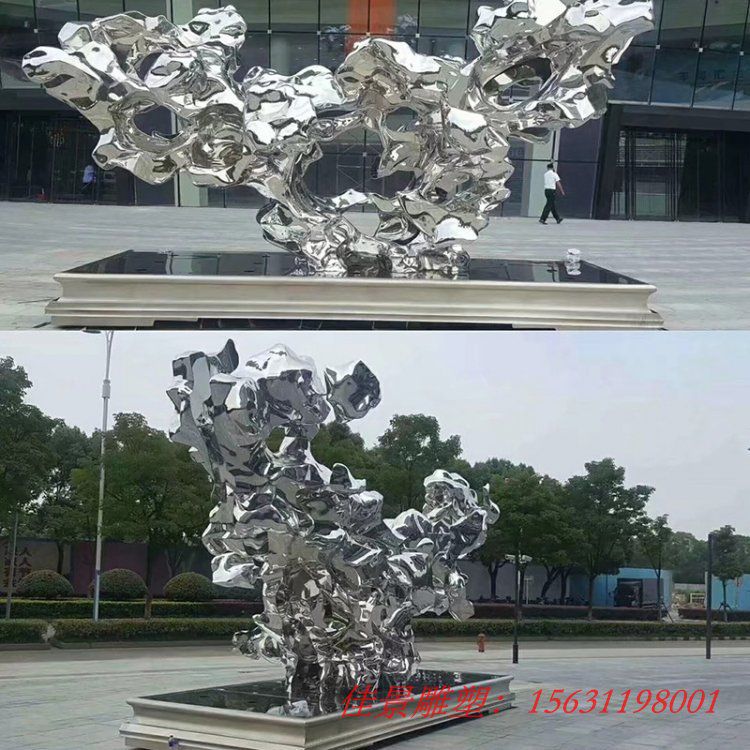 門口不銹鋼太湖石