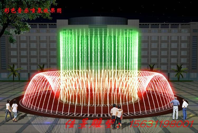 不銹鋼數(shù)控水幕音樂噴泉長廊雕塑