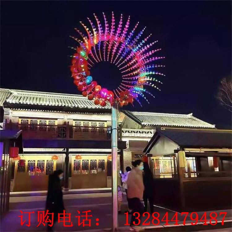 不銹鋼風(fēng)動(dòng)裝飾發(fā)光雕塑