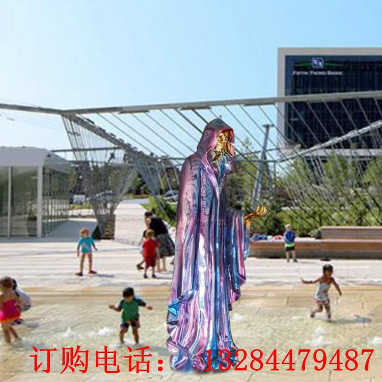 不銹鋼噴漆搞怪鬼造型雕塑