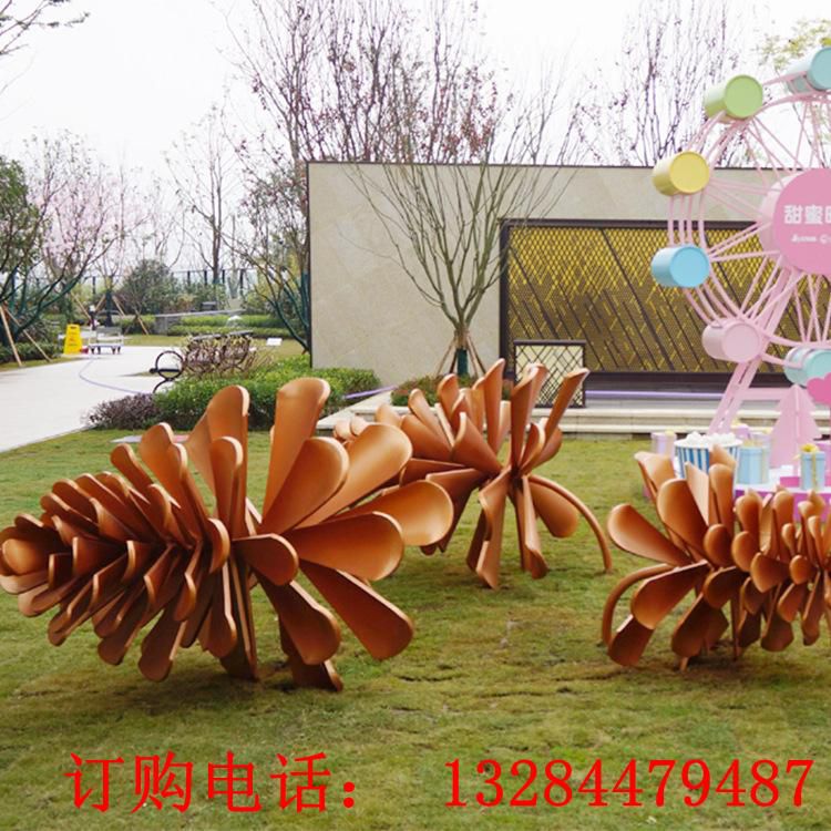 不銹鋼松果造型雕塑