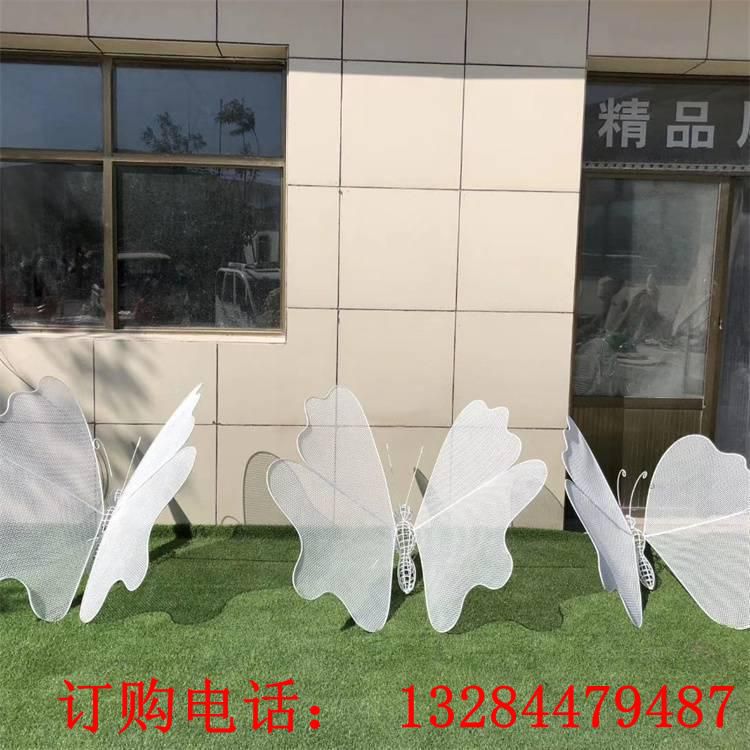 不銹鋼鏤空鏡面蝴蝶昆蟲(chóng)雕塑