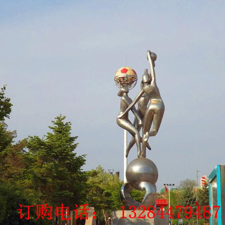 不銹鋼人物體操運(yùn)動造型雕塑