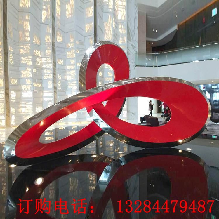 不銹鋼飄帶抽象雕塑