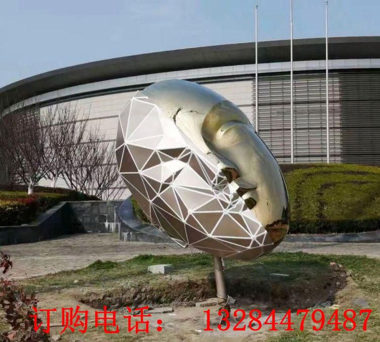 不銹鋼人臉造型雕塑