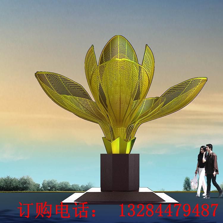 不銹鋼蓮花雕塑
