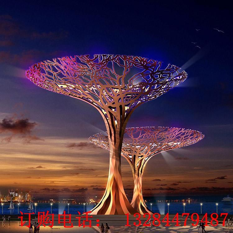 不銹鋼異型樹雕塑