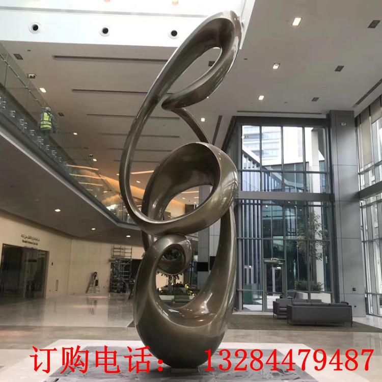 不銹鋼抽象藝術(shù)扭曲雕塑
