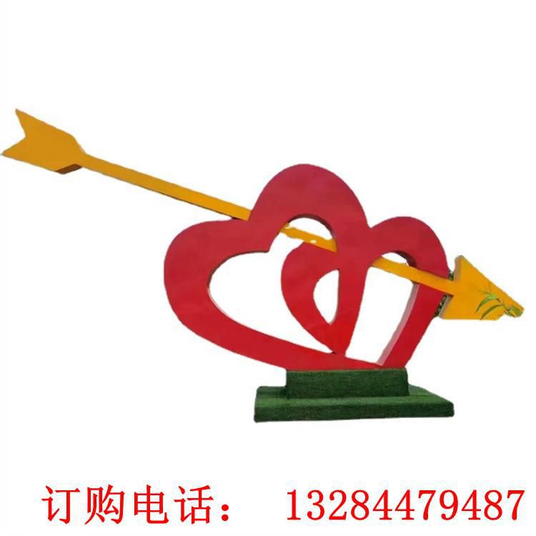 不銹鋼一箭穿心雕塑