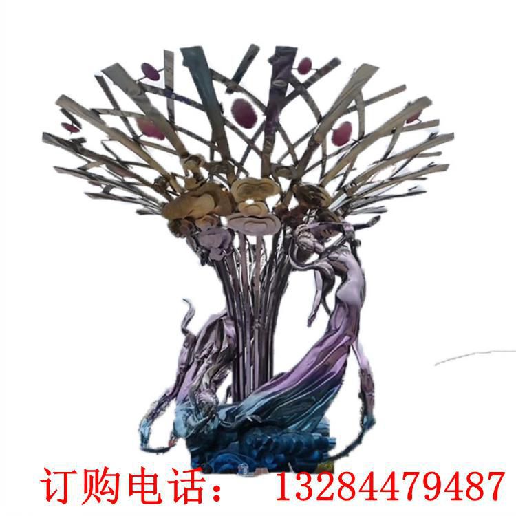 大型抽象樹仙女雕塑