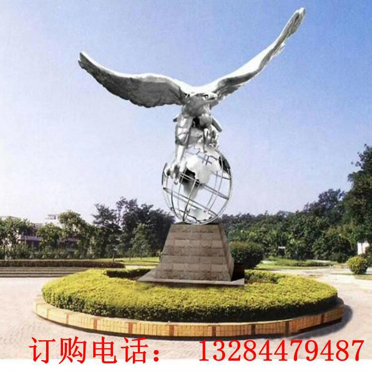 大型不銹鋼老鷹雕塑