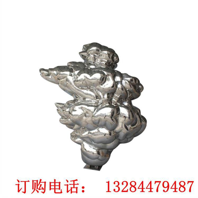大型不銹鋼鏡面太湖石雕塑