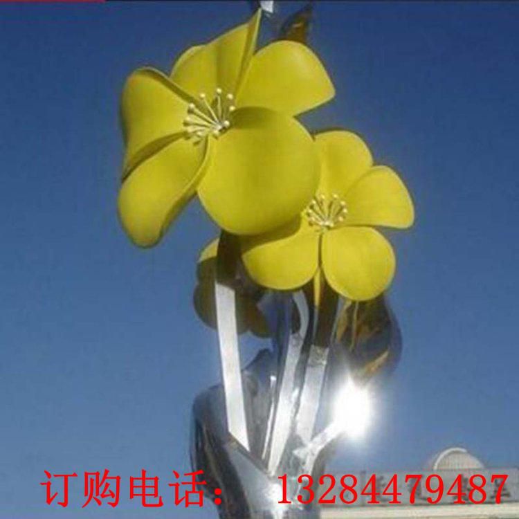 大型不銹鋼蘭花雕塑