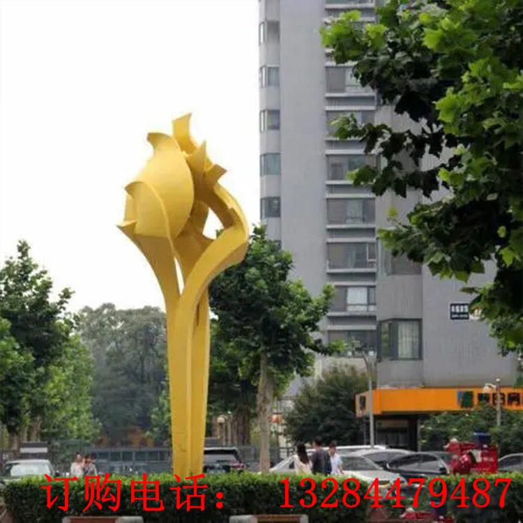 不銹鋼花苞雕塑