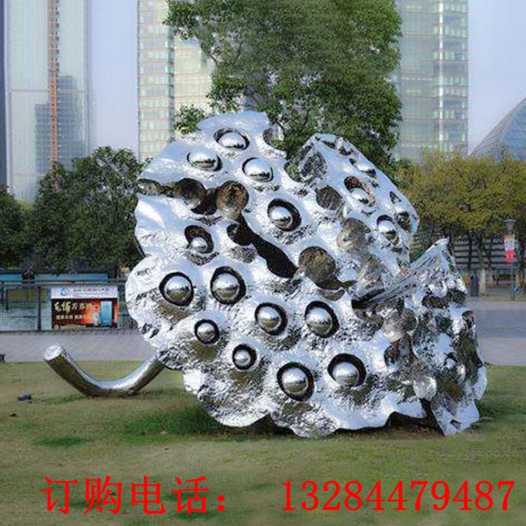 不銹鋼鏡面蓮藕雕塑