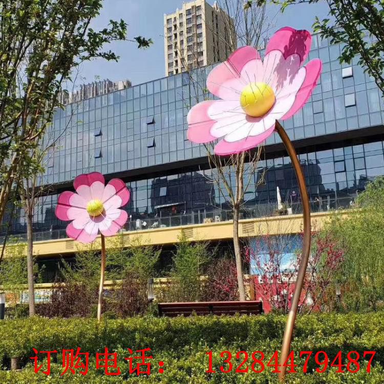 不銹鋼仿真花朵雕塑