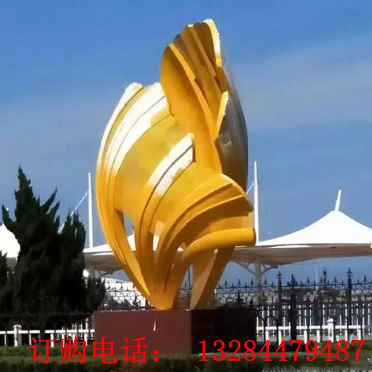 大型不銹鋼抽象貝殼雕塑