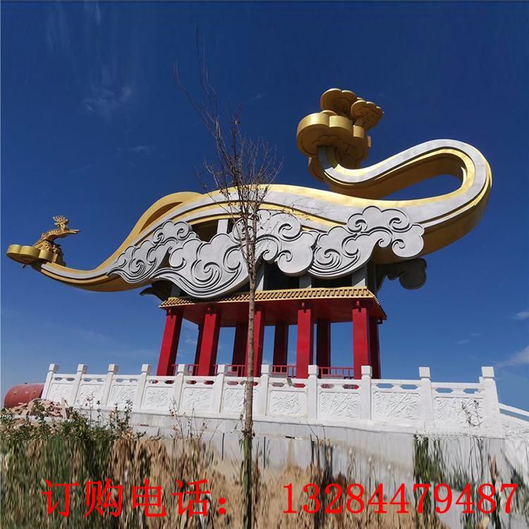 大型不銹鋼如意雕塑
